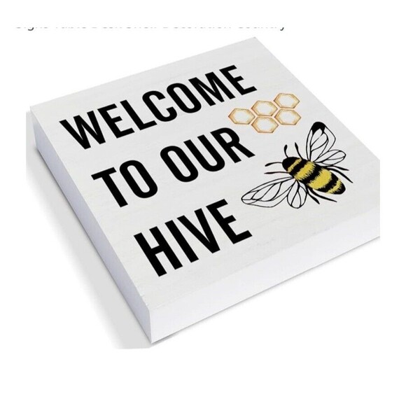 Summer Honey Decor for Home Farmhouse Honey Bee Wood Box Signs Set of 3 NEW!! - Picture 3 of 5